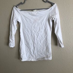 BNWT White fitted off the shoulder top